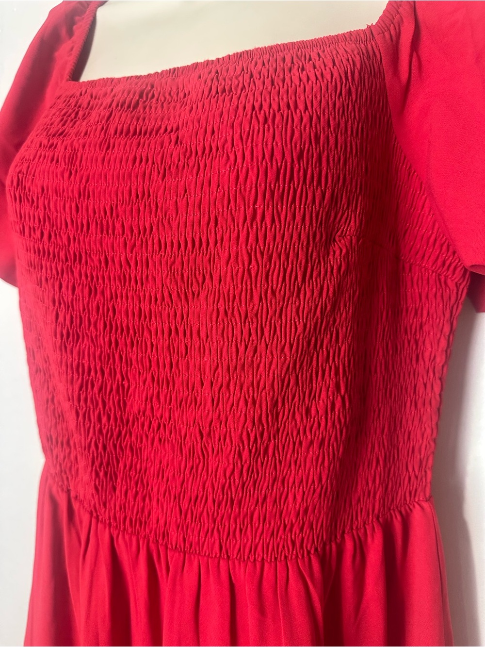 Pretty garden red maxi dress - Picture 3 of 4